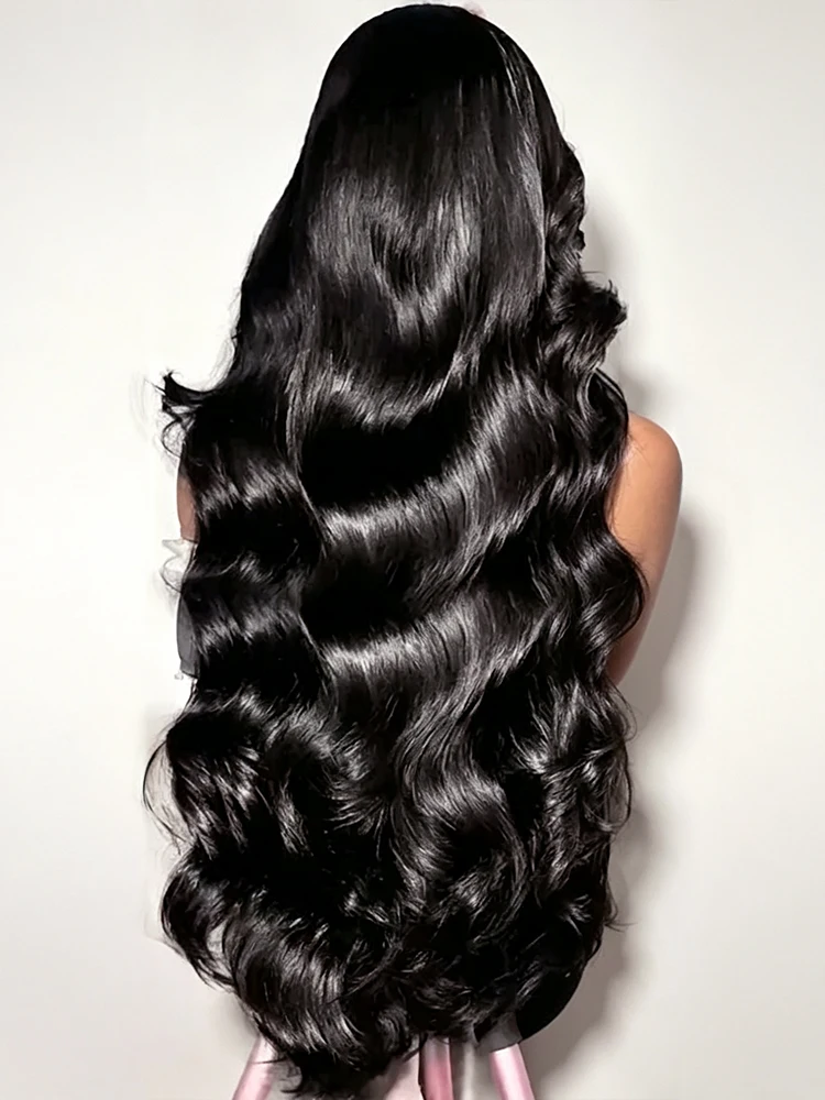 40 Inch Natural Loose Body Wave 13x4 360 Full Lace Frontal Wigs HD Body Wave 13x6 Lace Front Human Hair Wigs Wet And Wavy Lace Wig  Brazilian Transparent  100% Raw Human Hair For Women Preplucked 250 Density