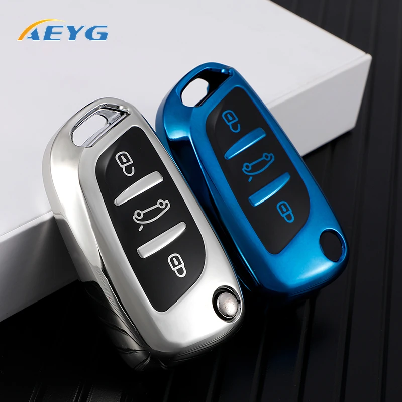 

TPU Car Flip Key Case Cover Shell Fob For Peugeot 306 407 807 Citroen C1 C2 C3 C4 C5 XSARA PICA DS DS3 DS4 DS5 DS6 Accessories