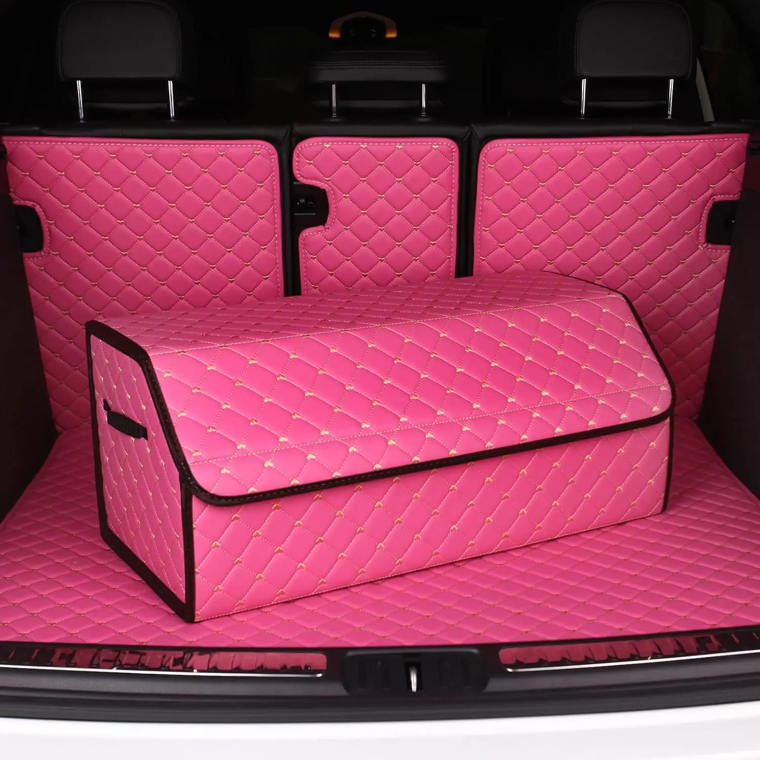 

Foldable Car Storage Box for Suv, Tool Accessories Organizer 21.65 Inch, Collapsible Cargo Box, Automotive Organizing Container