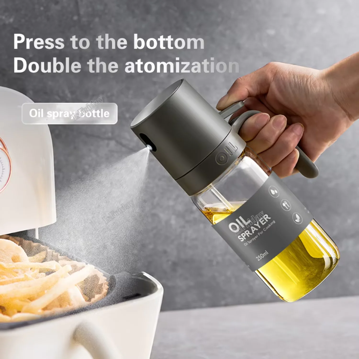 Oil spray bottle, High Borosilicate Glass, cooking oil dispenser, olive oil spray machine, air frliers,