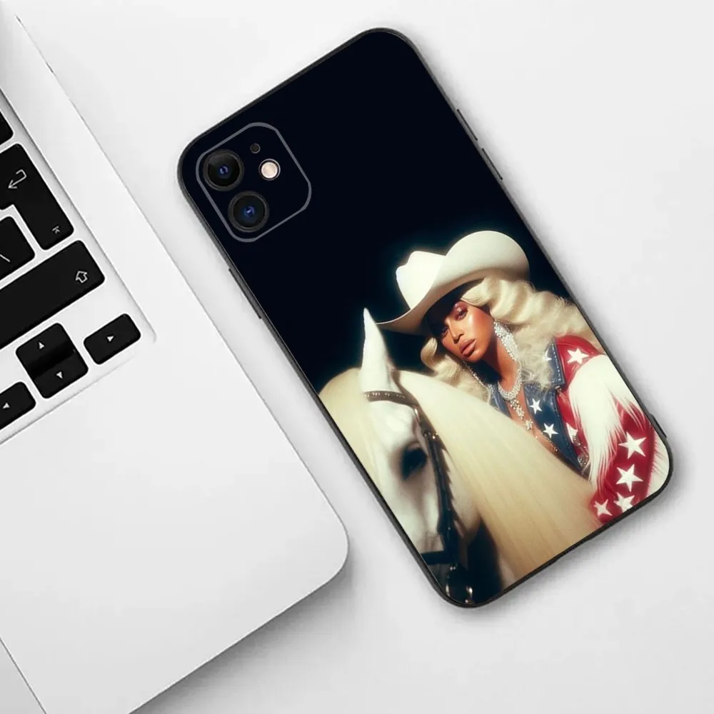 B-Beyonce Cowboy Carter  Phone Case For iPhone 15,14,13,12,11,Plus,Pro Max,XS,X,XR,SE,Mini,8,7 Soft Silicone Cover