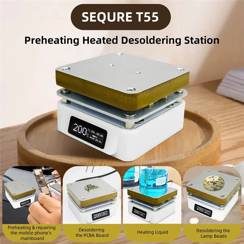 Y17A T55 Preheating Rework Station Constant Temp Adjustable Electronic Hot Plate For PCB SMD Heating Led Lamp Desoldering