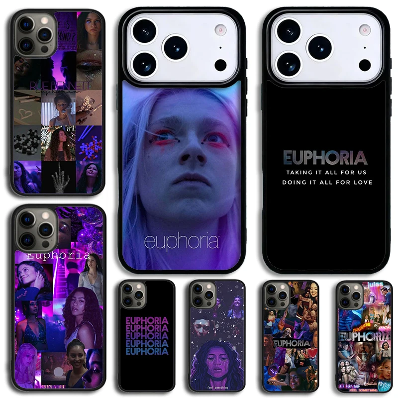 Coque de téléphone Euphoria Saison 2 pour iPhone 14 Pro Max 15 13 12 16 17 Pro 11, en silicone antichoc, décorative