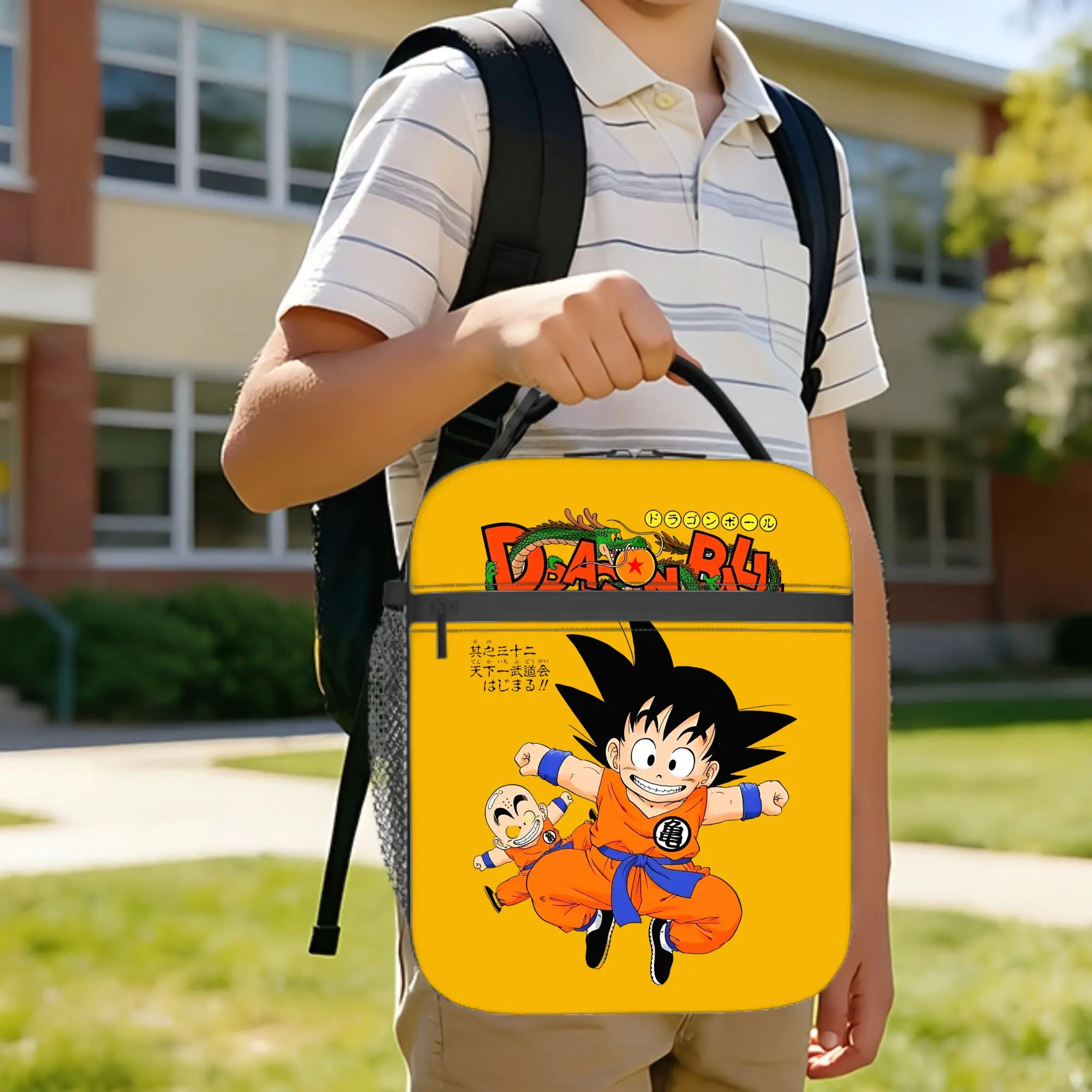 Bolsa Térmica para Almuerzo DBZ Goku, Bolsa Refrigerante Reutilizable a Prueba de Fugas, Bolsa de Almuerzo, Bolsa de Viaje para la Playa, Bolsas para Guardar Alimentos