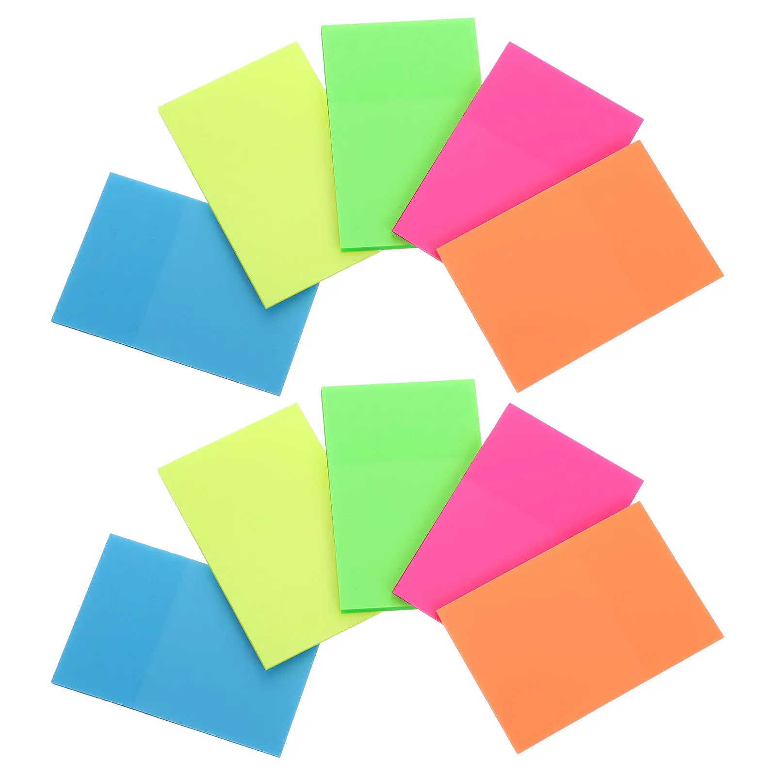10Pcs Clear Index Notes Transparent Memo Pads Sticky Reusable Message Reminders for Desk Fridge Wall Blackboard Computer