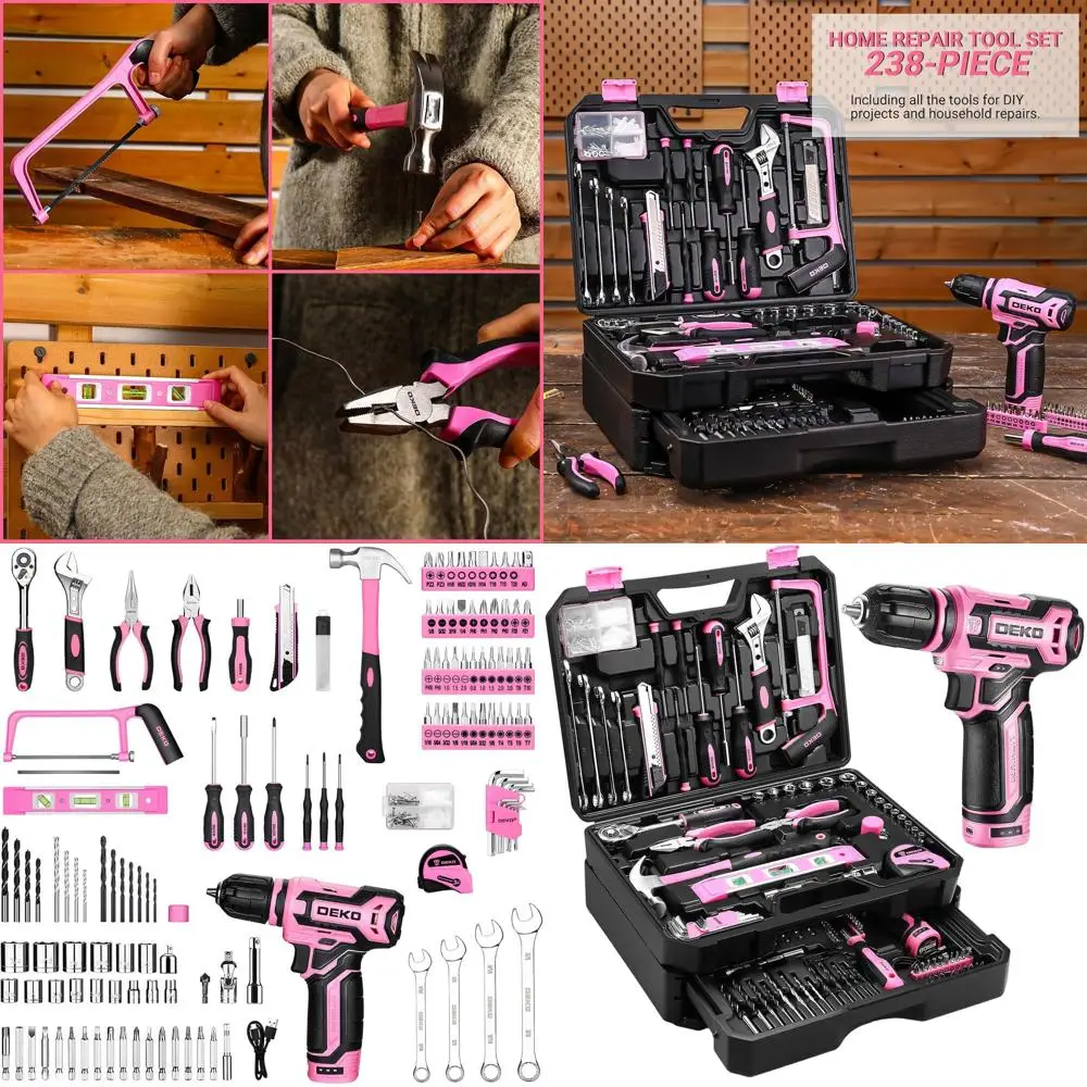 

Портативный аккумуляторный шуруповерт 12В: Полный набор инструментов для домашнего механика с кейсом для хранения для мужчин и женщин