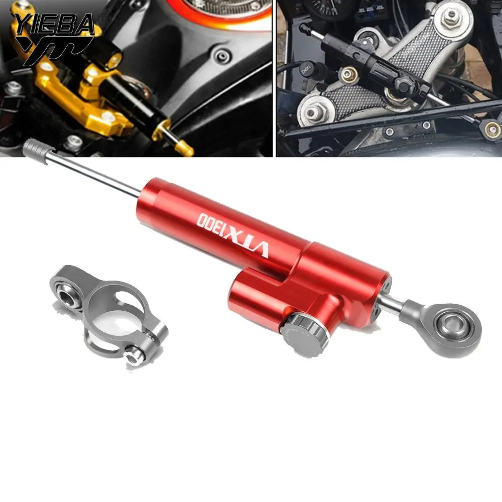 Motorcycle Damper Steering Stabilize Safety Control Bracket Mount kit Motorbike Aluminum For HONDA VTX1300 2003-2008 VTX 1300