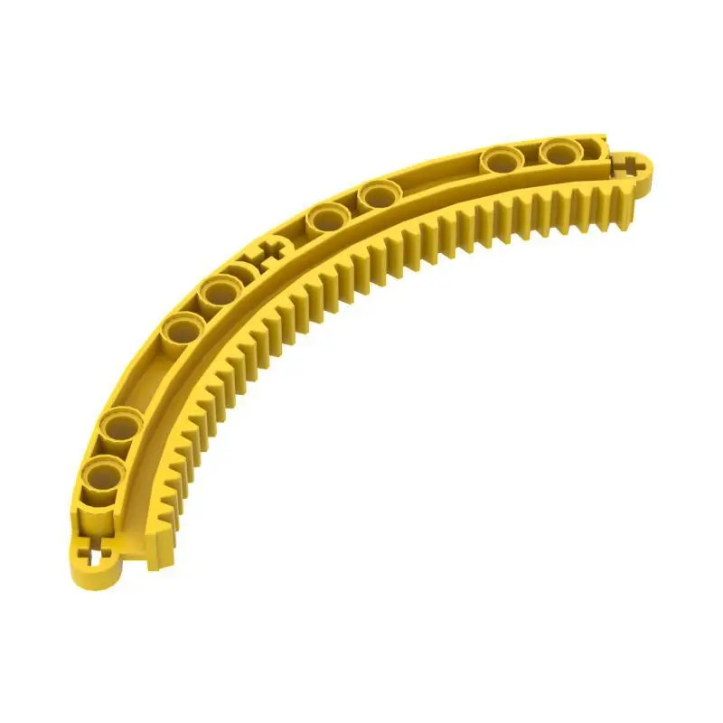 Amortecedor de direção braço curvo engrenagem rack bloco de construção moc peças técnicas pequenas partículas para diy carro tijolos compatíveis # T3
