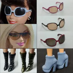 Quality 1/6 Doll Shoes Female Doll Boots High Heels Super Model 30cm Figure Doll Glasses Original 30cm Doll Casual Shoes