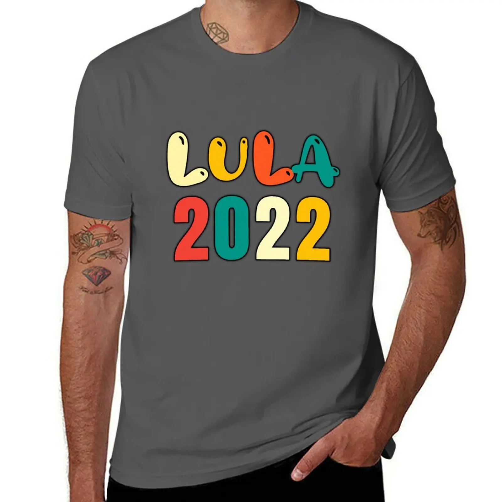 Lula 2022 camiseta camisetas designer t camisa homem designer t camisas para homem gráfico engraçado camiseta