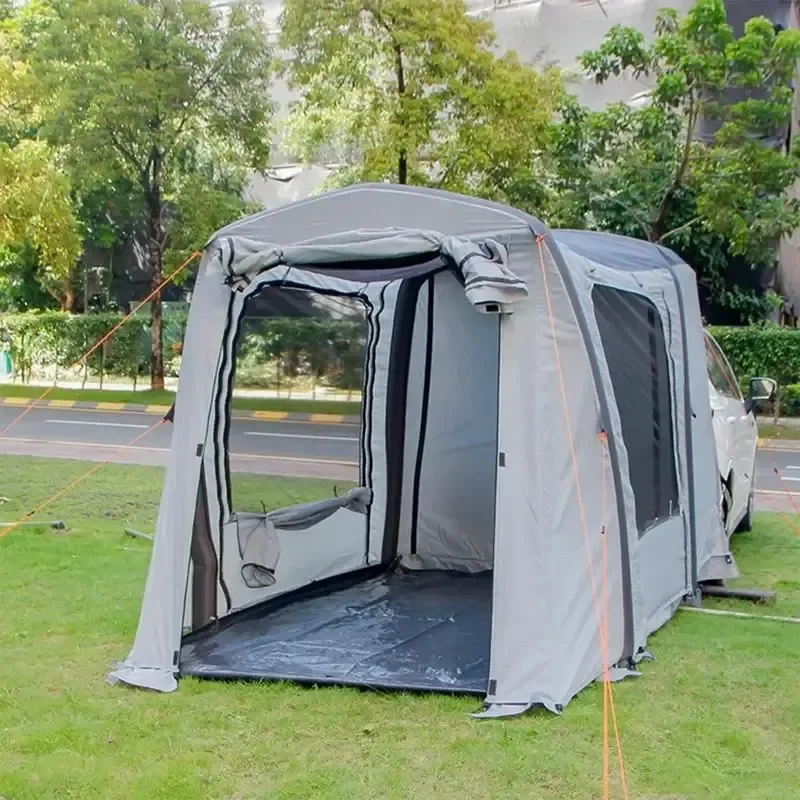 Outdoor Camping Tent Inflatable Car Rear Tent Windproof Large Backpacking Tent Waterproof Car Tent Self-driving Tourist Tent