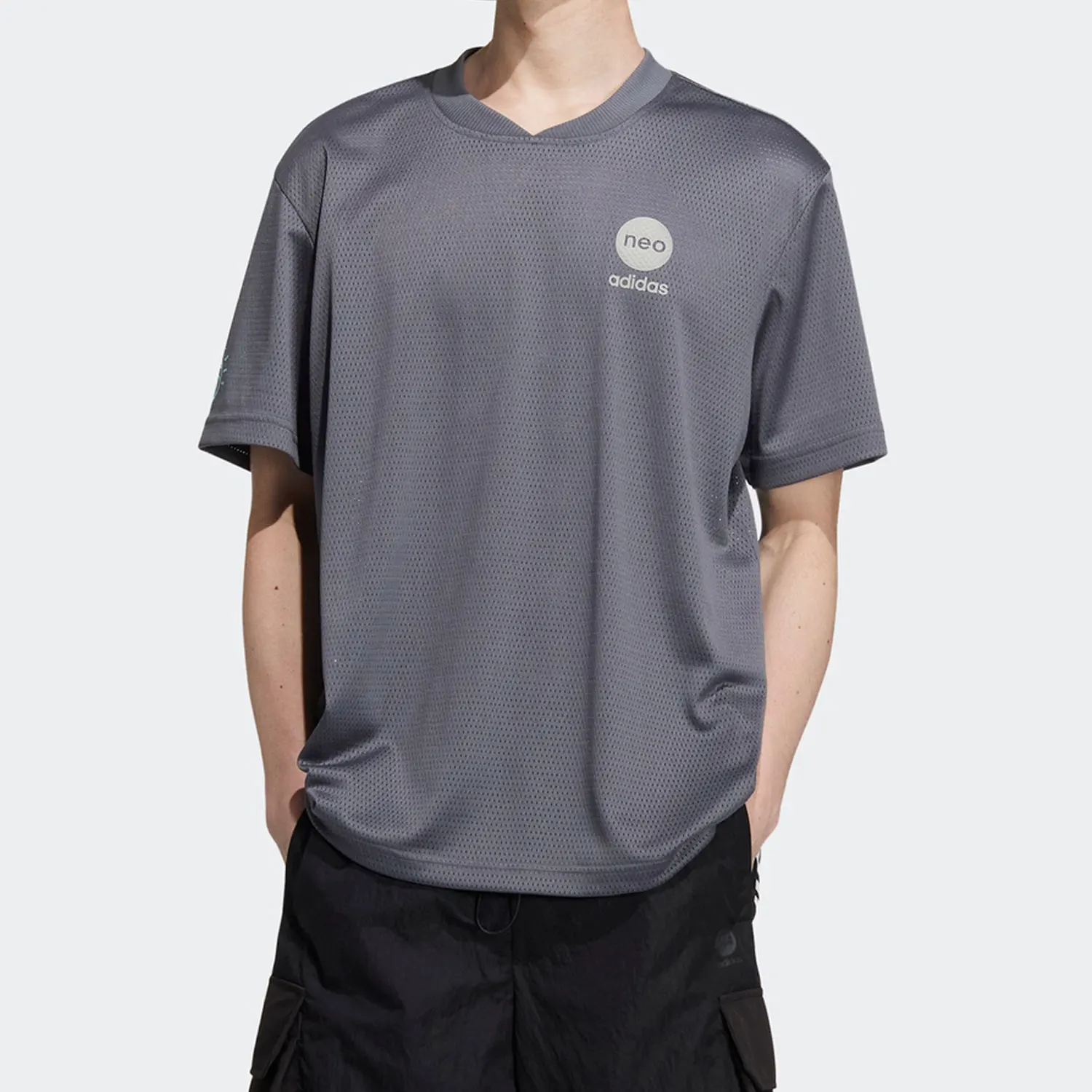 

Adidas Official Genuine Neo мужские летние дышащие удобные повседневные спортивные с коротким рукавом HM2045