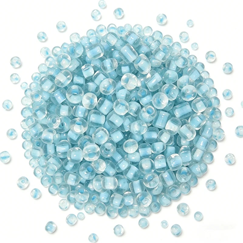 Lake Blue Inner 2mm 3mm 4mm Glass Beads Czech Seed Beads Small Round Loose DIY Spacer Beads