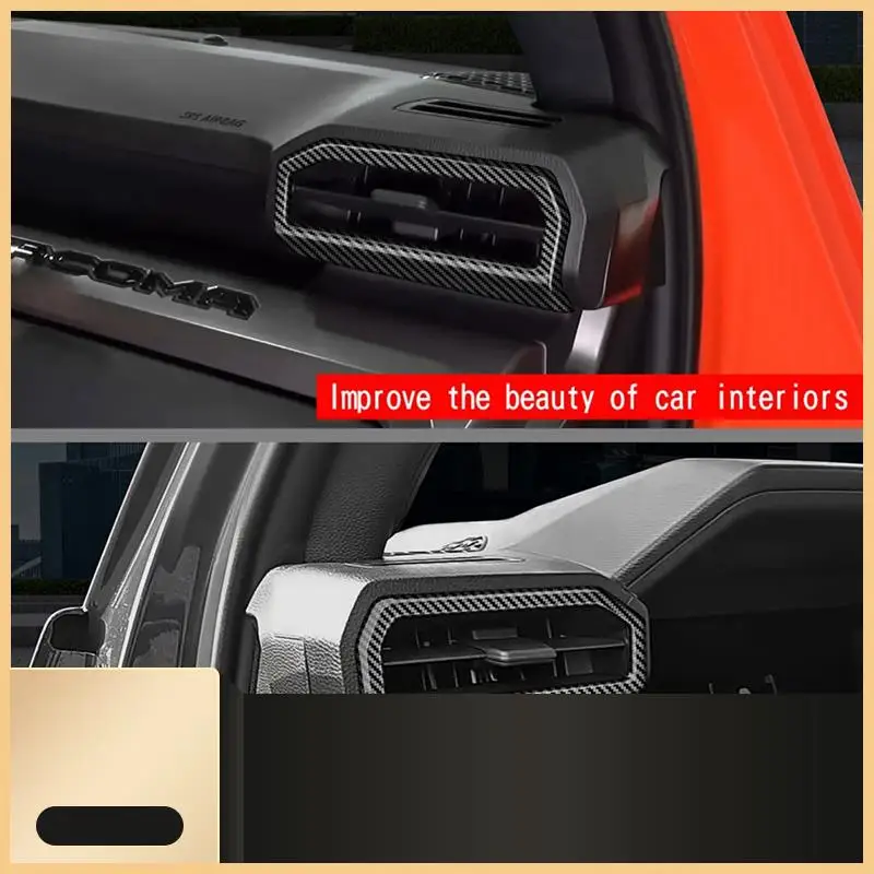 

Car Dash A/C Air Conditioner Outlet Vent Cover Panel Trim For Toyota TACOMA 2024 Car Interior Parts Accessories Carbon Fiber-N30