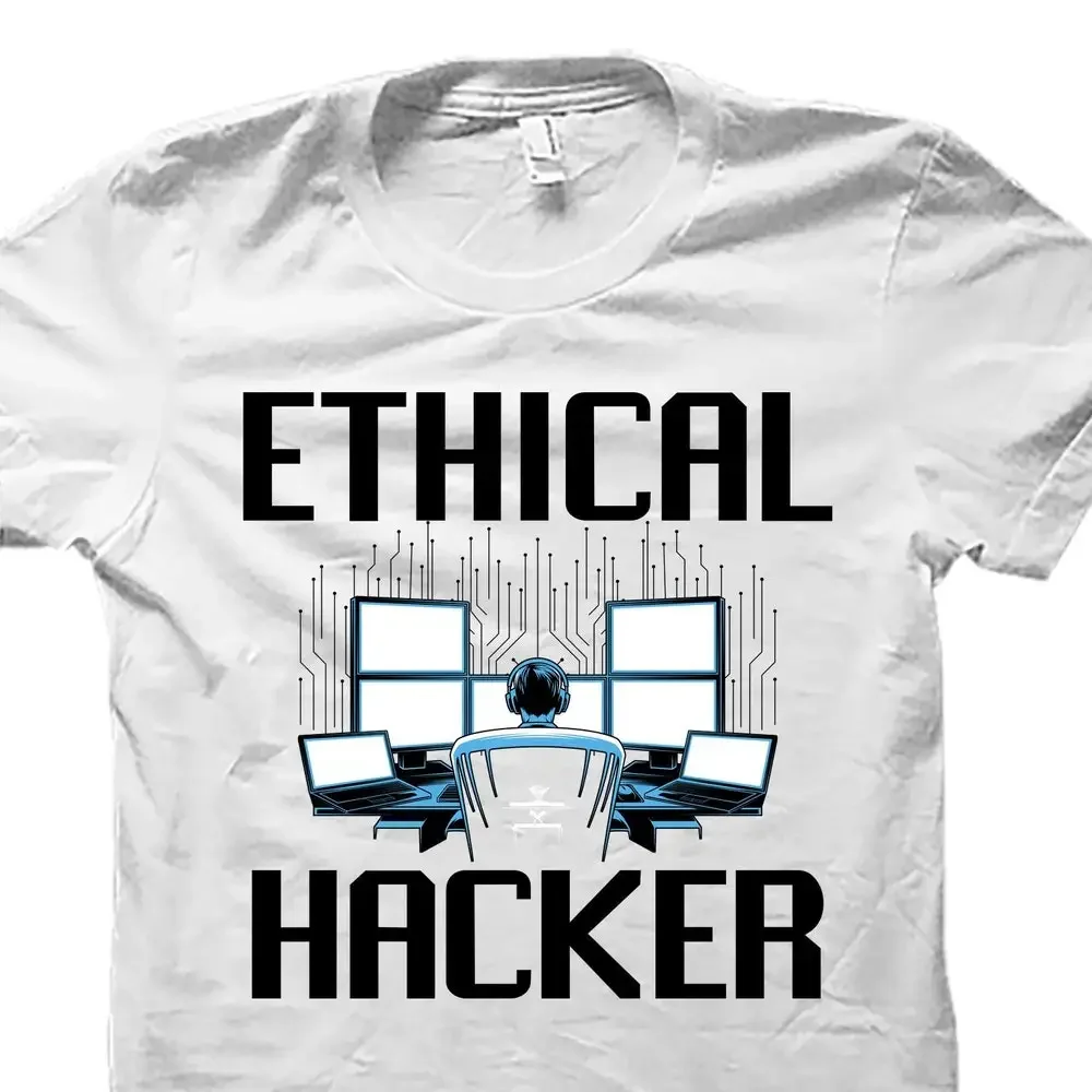 Ethical Hacker T Shirt Cyber Security Computer Hacking Science Os5200