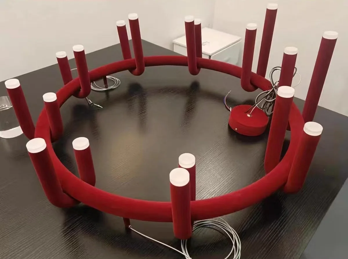 

Modern Designer's U-shaped Chandelier Water Pipe Long Strip Restaurant Bar Coffee Shop Bedroom Living Room Creative Fixtures