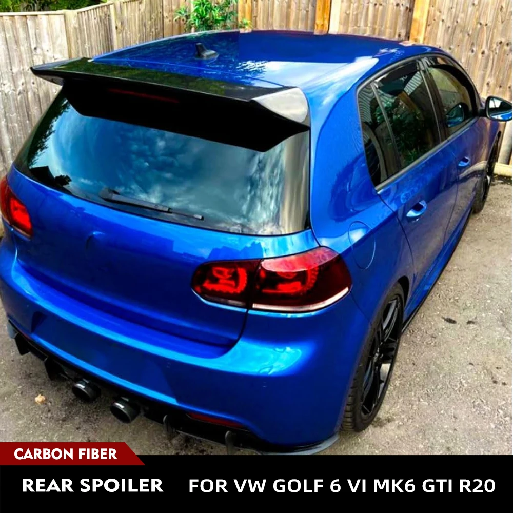 

For Volkswagen VW Golf 6 VI MK6 GTI R20 Hatchback 2010-2013 Gloss Black Rear Spoiler Roof Window Spoiler Top Wing Lip Auto Parts