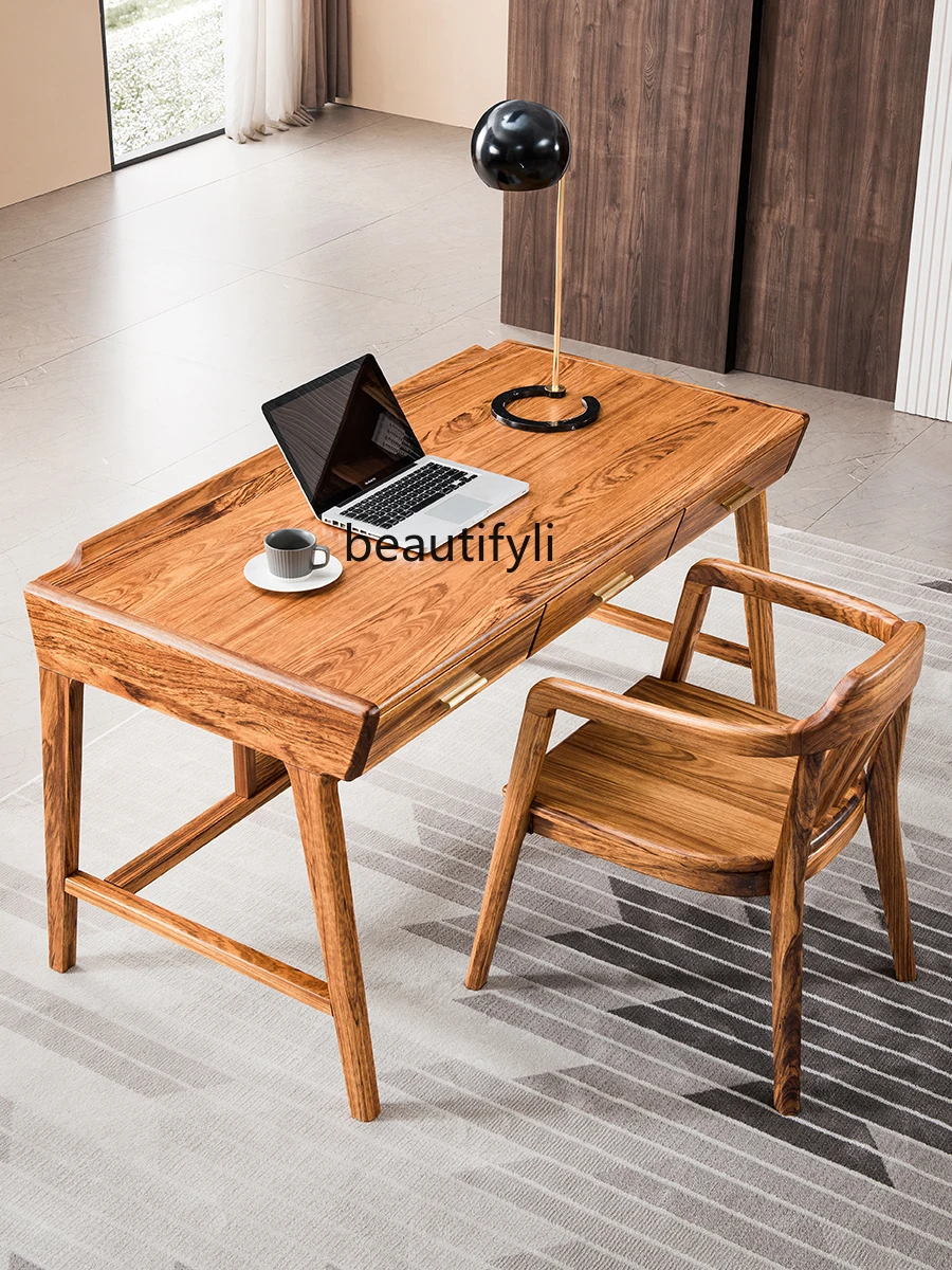 Solid Wood Desk Ugyen Wood Computer Desk Simple Modern Chinese Calligraphy and Painting Table Study Calligraphy Table Home