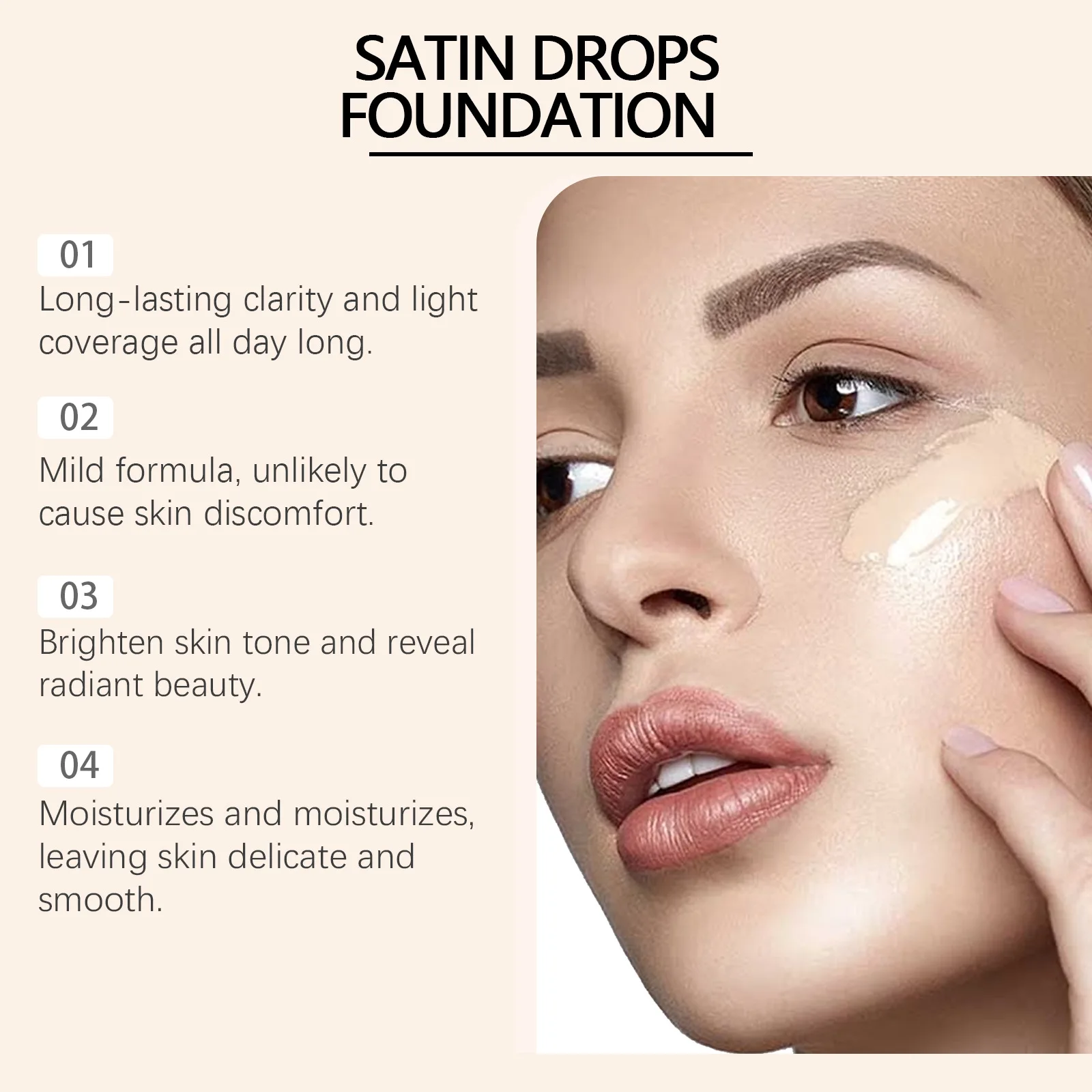 Eelhope กันน้ําครอบคลุม Foundation Oil Control Matte Liquid Makeup Base คอนซีลเลอร์ Full Coverage Face Foundation เครื่องสําอาง