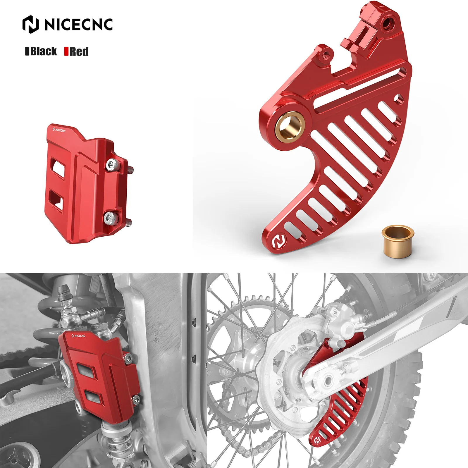 

NICECNC For 2025 2024 Stark Varg EX MX Rear Brake Disc Guard Cover Rear Brake Master Cylinder Protector Kit For Stark Varg EX MX