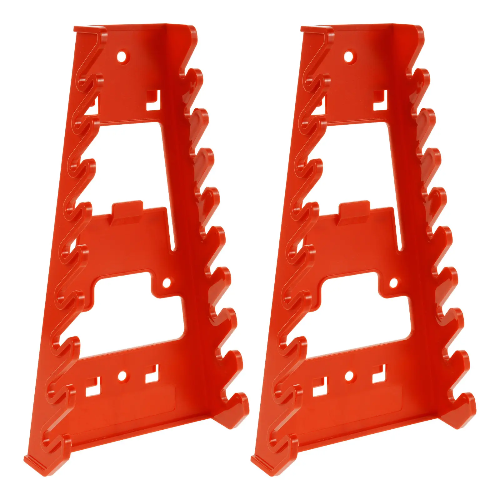 2Pcs Wall Mounted Hand Tool Organizer Plastic Pegboard Wrench Holder Rack Multi-Layer Workshop Garage Storage Display Tool and