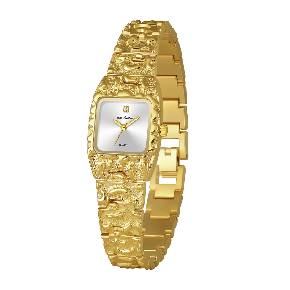 

Vintage Square Watches Women Golden Molten Hand Chain Wristwatch Elegant Fashion Waterproof Clock Woman Ladies Accessories