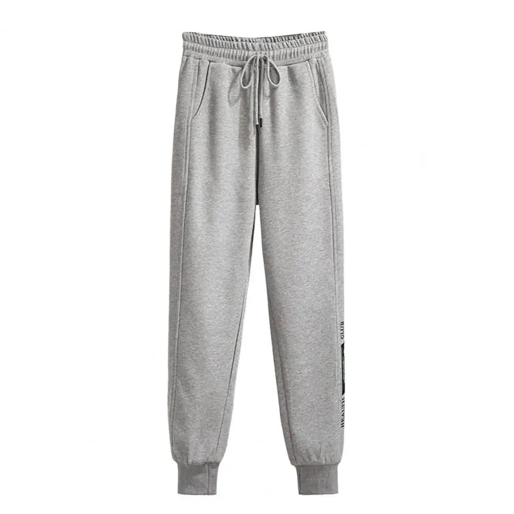 

Stylish Casual Pants High Waist Soft Track Pants Women Autumn Drawstring Letter Print Track Pants