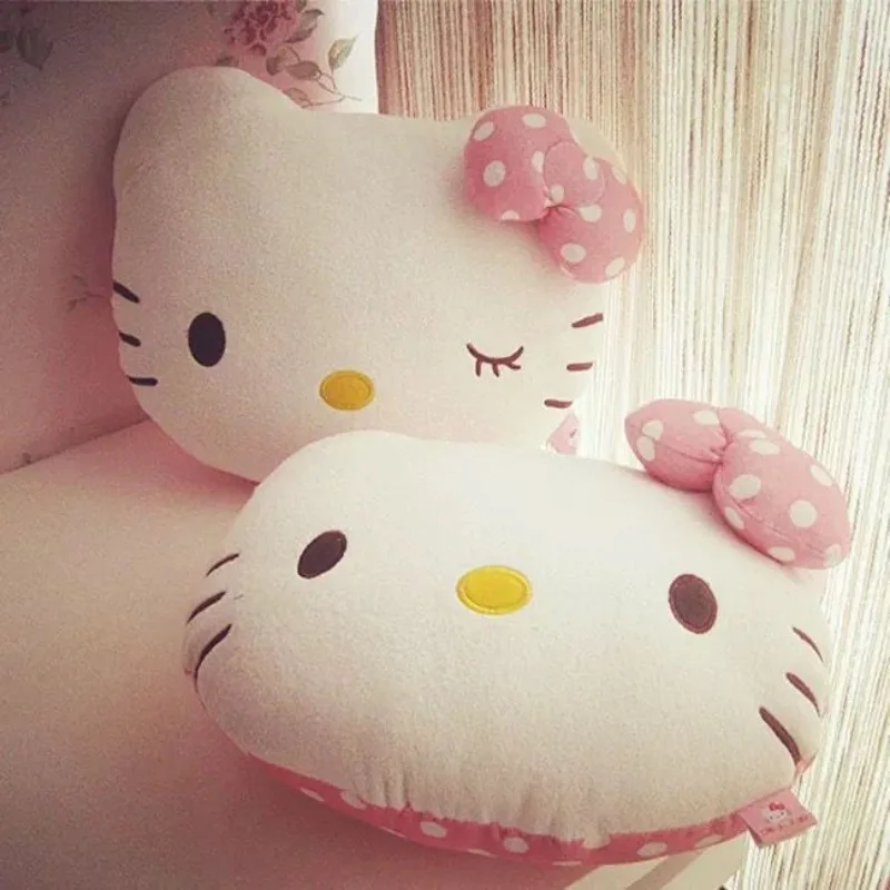 Sanrio anime cartoon plush pillow cushion creative Hello Kitty personalized car headrest neck pillow ornaments jewelry wholesale