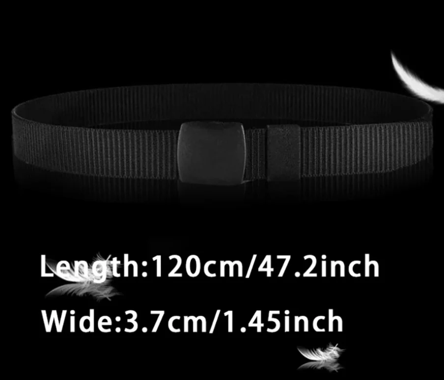 Herren- und Damengürtel, Lochloser Nylon-Gürtel, Gürtel mit Kunststoffschnalle, Militär-Nylon-Mischgürtel, Elastisch – Detail 10