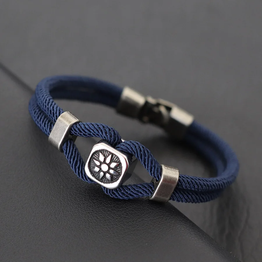 Fashionable Men Bracelets Handmade Nautical Wrap Rope Braclet Homme Beach Surfing Viking Accessories Gift For Him Erkek Bileklik