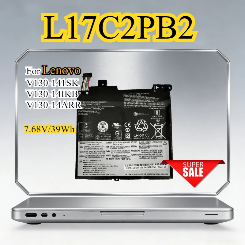 New L17C2PB2 L17M2PB5 Laptop Battery for Lenovo V330-14IKB 14ARR 14ISK E43-80 K43C-80 E4-ARR L17M2PB1 L17L2PB5 L17C2PB1 L17L2PB1