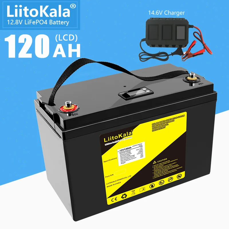 LiitoKala 12.8V 100Ah 120Ah LifePo4 batteria 12 v150ah batteria ricaricabile litio ferro fosfato Lifepo4 strumenti per celle solari