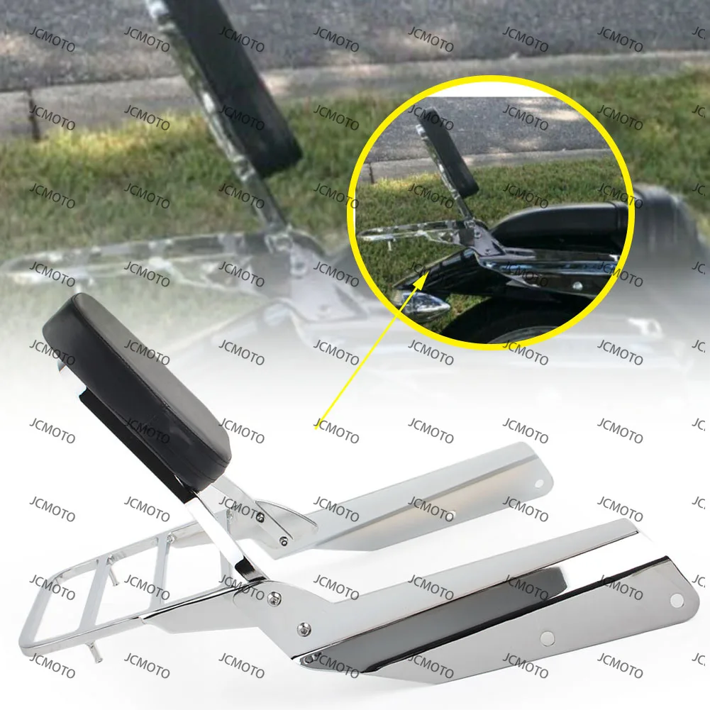 

Chrome For Honda VTX 1300C 1800C 1800F 2005-2007 2008 2009 2010 2011 VTX1300C Motorcycle Sissy Bar Backrest Rear Luggage Rack