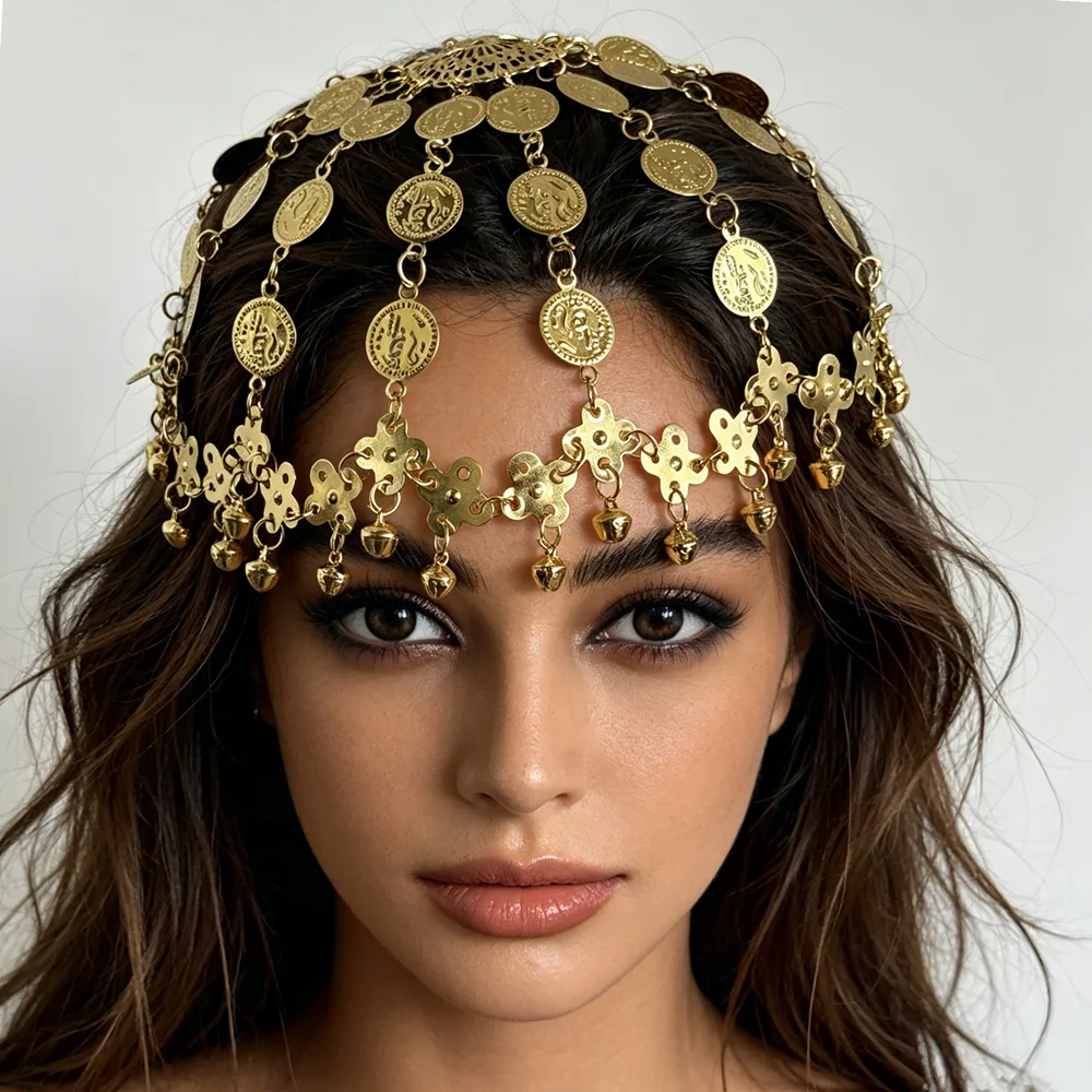 クラシックなヴィンテージゴールドコインの額飾り、通気性のある - Vintage Fashion Hats のレビューと価格