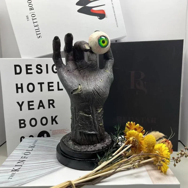 

Halloween Creative Wizard Hand Eye Adorn Gothic Dark Style Secret Room Haunted House Desktop Ornament Halloween Decoration