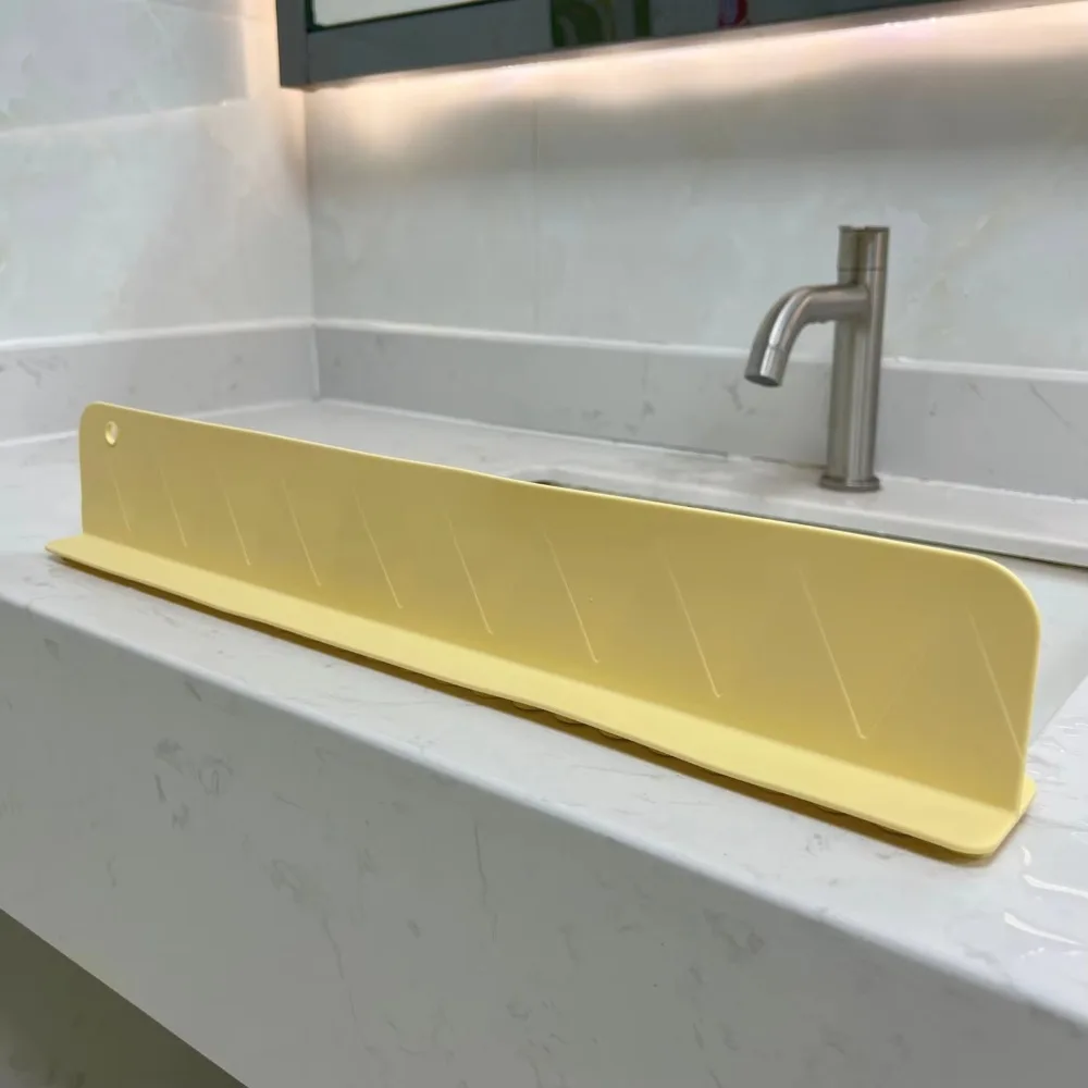 Multi-functional Soft Silicone Splash Guard Kitchen Sink Oil-Proof Water Baffle Bar Sucker Sink Organizer Household Products