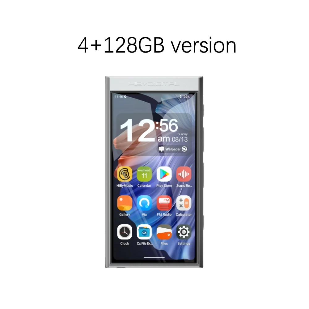 HiBy Digitale M300 Android 13 Muziekspeler MP3 HiFi Audio Bluetooth WiFi DSD256 FM-radio Dubbele microfoon Ingebouwde luidspreker IPS 29 uur 128 GB