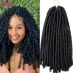 Full star 14inch Unfold 15 Strands Crochet Braids Synthetic Braiding Hair Afro Hairstyles Soft Faux Locs Black Brown Color