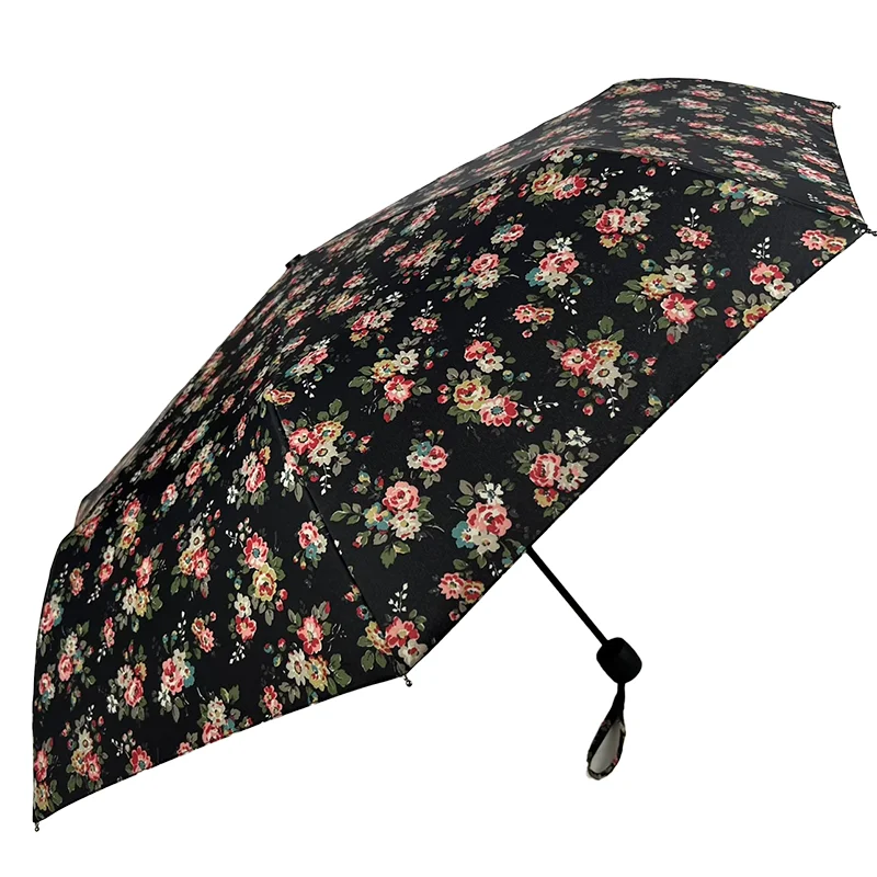 104cm Warm winter wave point rain and light dual-use umbrella aluminum folding sun protection windproof UV resistant UPF50+sun