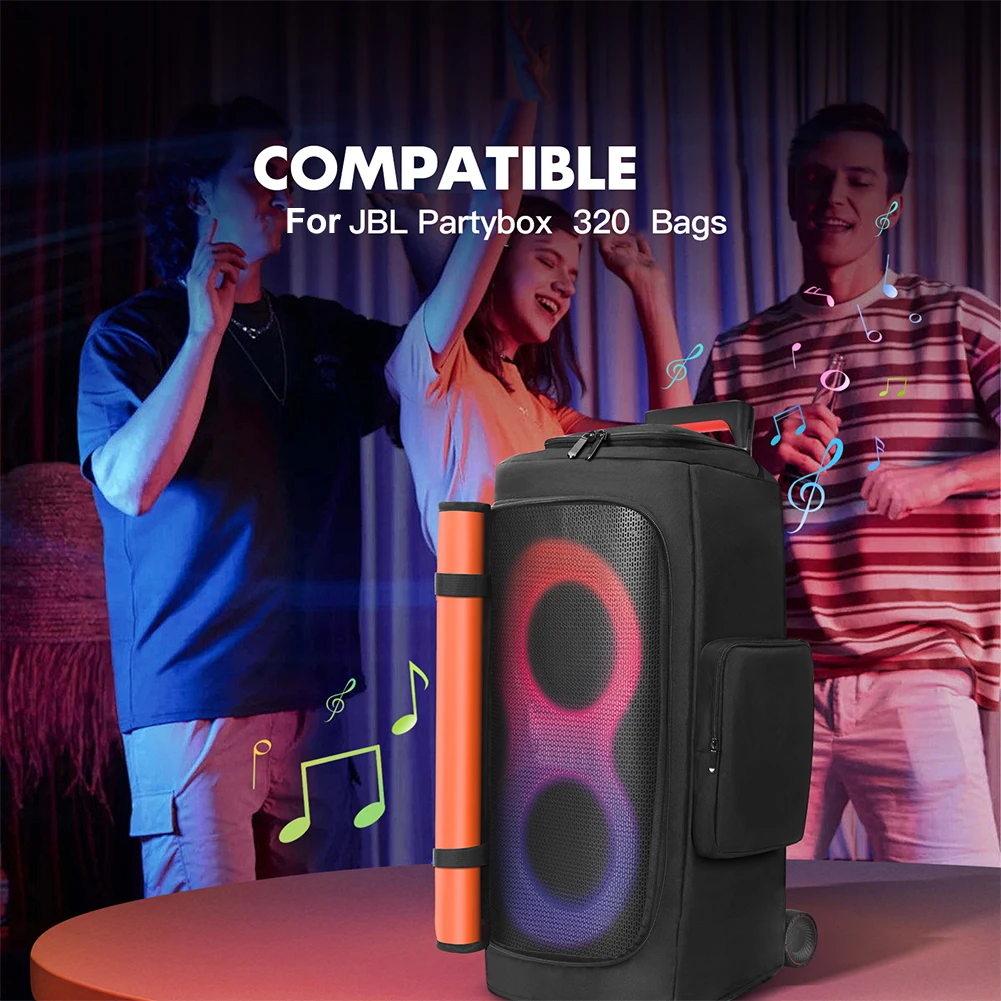 Speaker Dust Cover Waterproof Portable Speaker Dust Case Zipper Closure Padded Speaker Protective Cover for JBL PARTYBOX 310/320