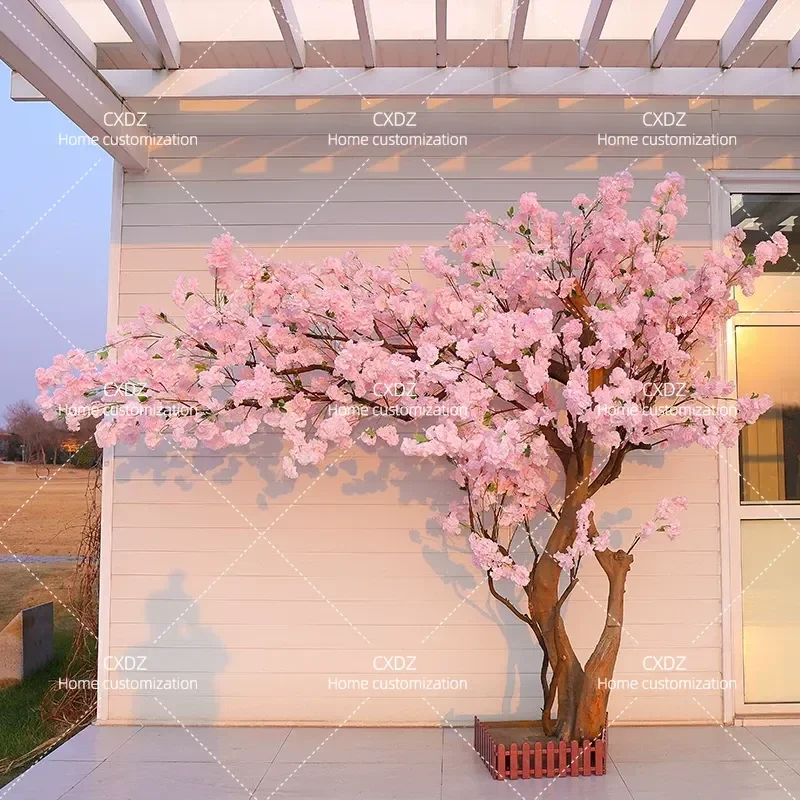 Artificial Cherry Blossom Tree Peach Blossom Fake Tree Large Wishing Tree Indoor Outdoor Decoration Landscaping Hotel Window