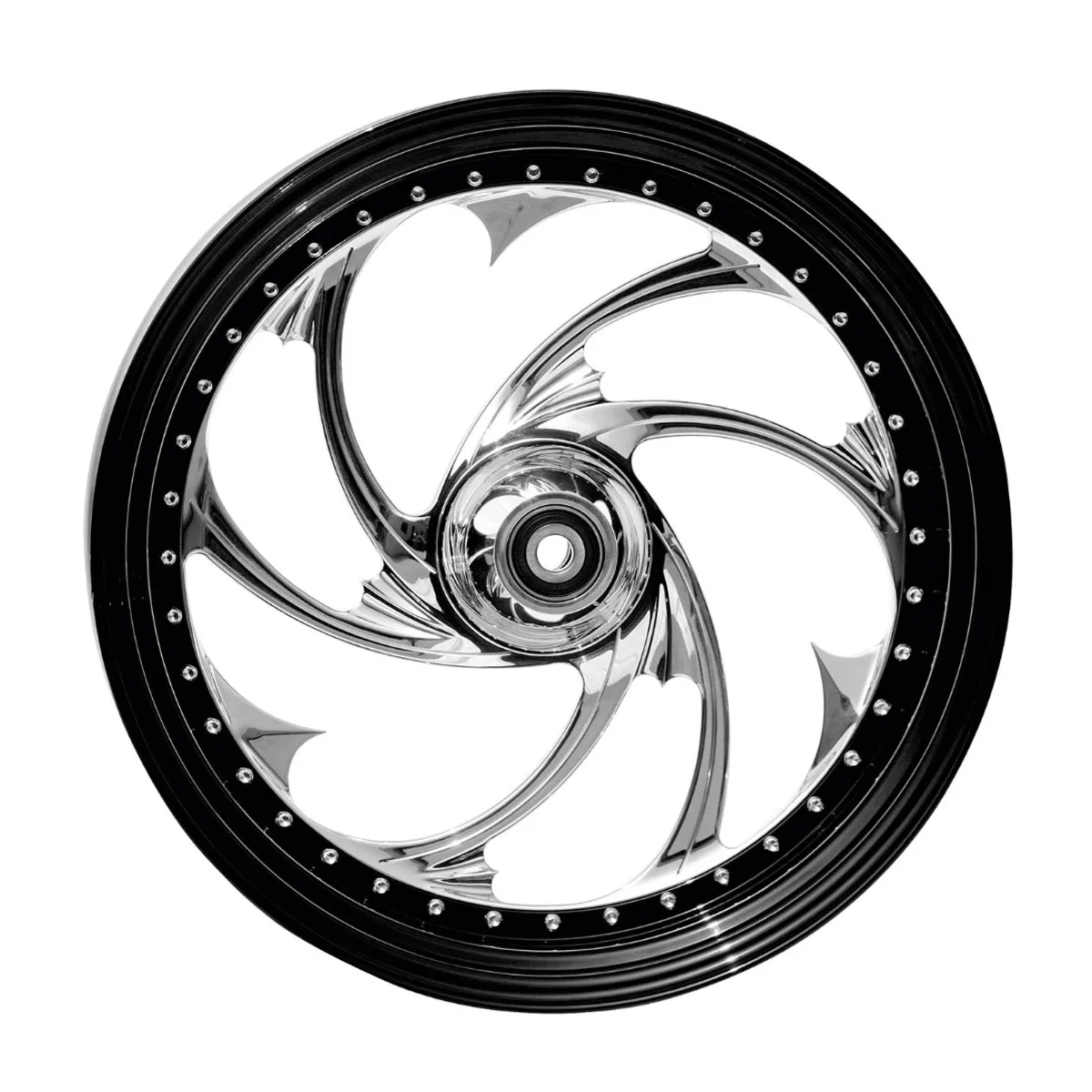 

Chrome Color Aluminum Alloy Wheel Accessories for Front & Rear Compatible with for Harley 08-later FLSTF FLSTFB FLSTFBS New