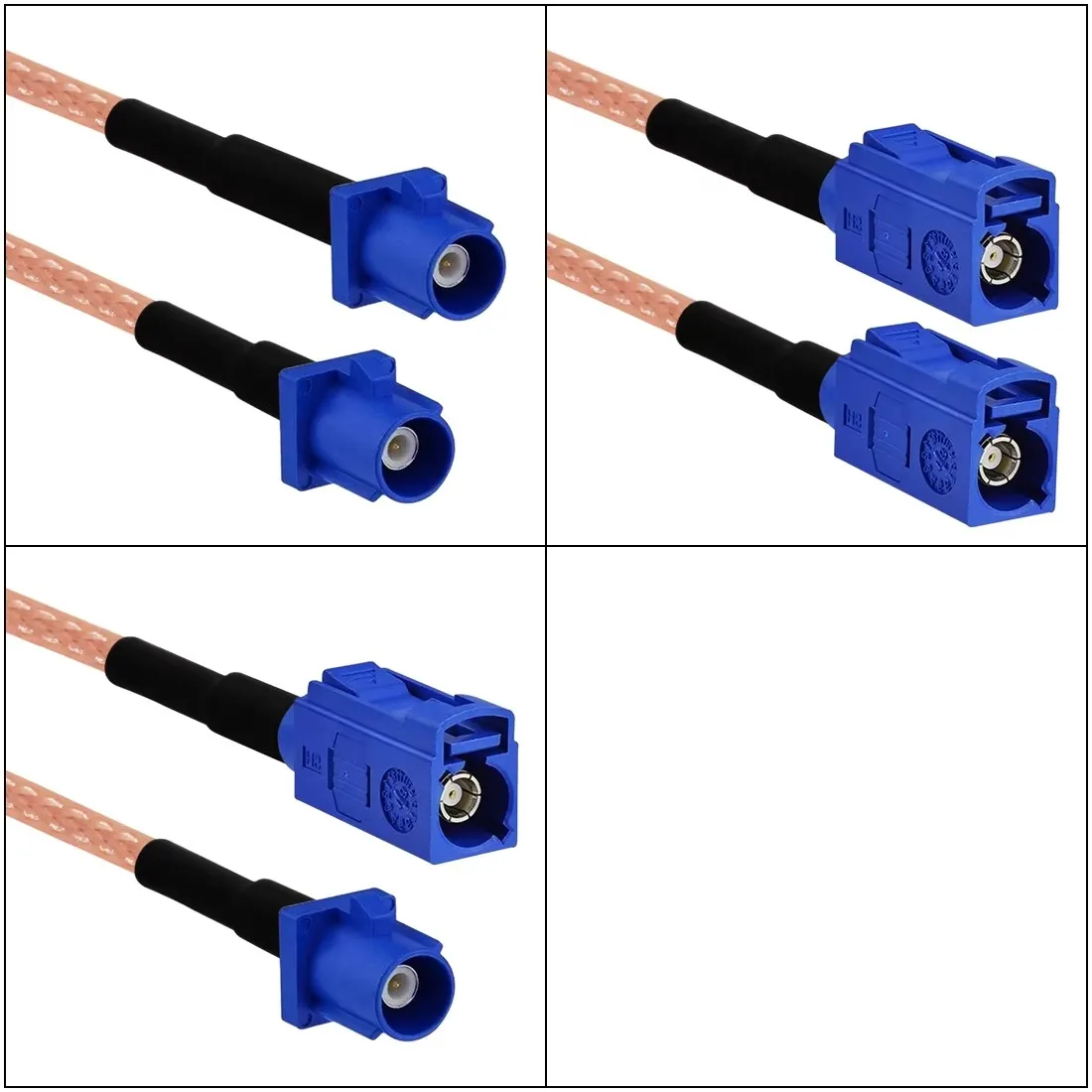 Fakra c typ männlich weiblich blau farbe zu sma stecker buchse pigtail kabel adapter rg316 15cm /30cm/50cm/100cm großhandel neu – Detail 4