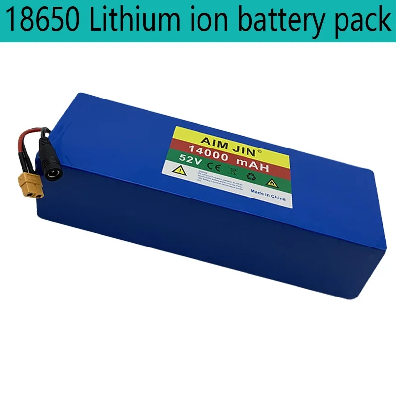 52V 14S5P 14000mah 18650 Rechargeable Lithium Battery Pack with Built-in BMSSuitable Electric Bicycle Unicycle Skateboard