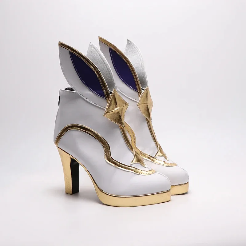 QQ34Game Sepatu Cosplay LOL Star Guardian Akali Sepatu Halloween Kostum Aksesoris Alat Peraga