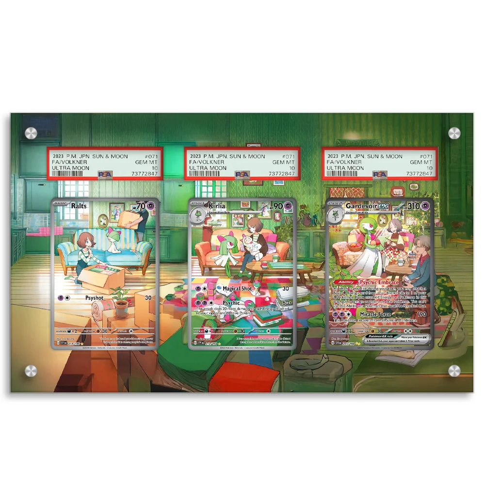 

Pokemon Anime Charizard Mewtwo Card Extended Art Display Case Collection Card Extended Painting Psa Display Rack Excluding