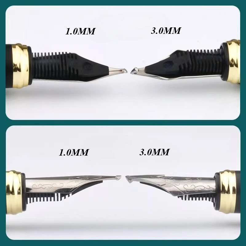 

Double-layer Extra-thick Long Blade Grinder 3.0mm Nib Fountain Pen Hand-polished Stacked Nib Pen Calligraphy Practice Stationery