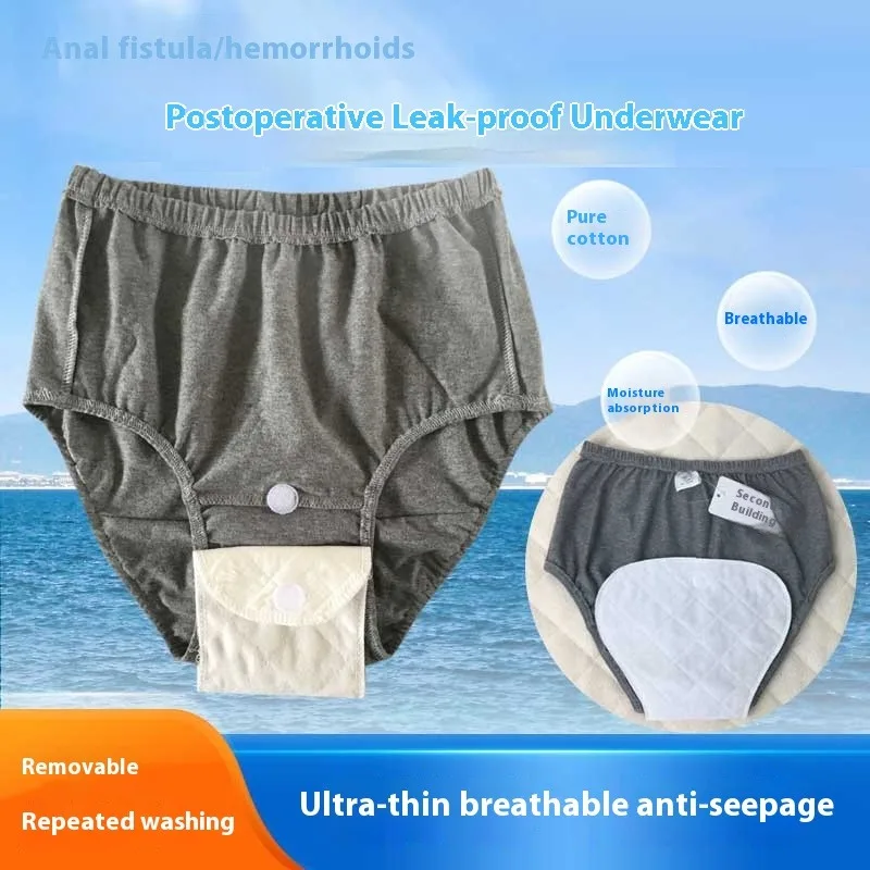 

Post-Surgery Incontinence Underwear with Diaper Pads Patients Recovery Anti-Leak Washable Reusable Adult Diapers Elderly Light