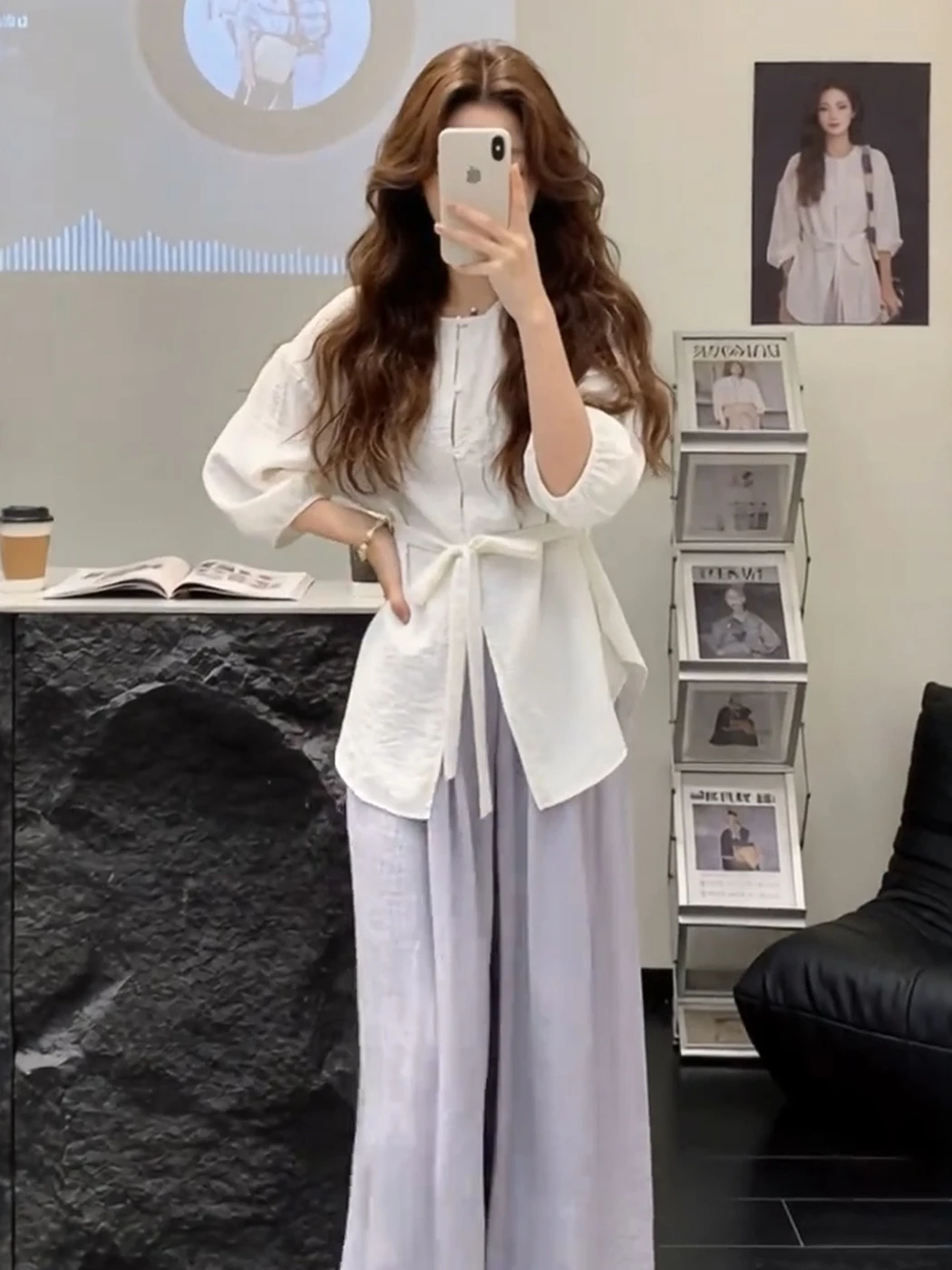 

White Casual Loose Women's Shirt Korean Style Summer New Fashion Anti-aging Loose Fit Sun Protection Top for Younger Look