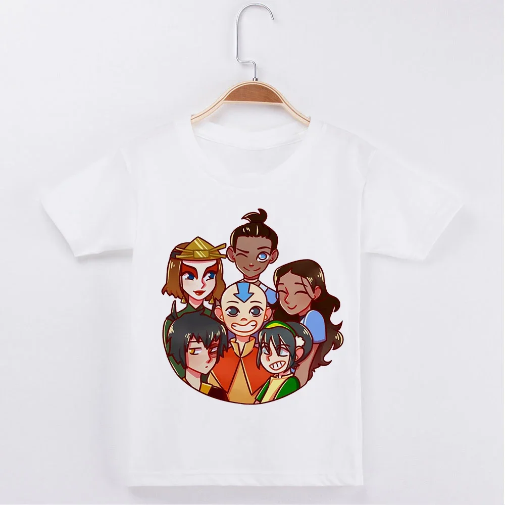 Fashion Kids Clothes T-shirt Avatar The Last Airbender Tshirt Boys and Girls Cartoon Printed Tees New Harajuku Tops Round Neck